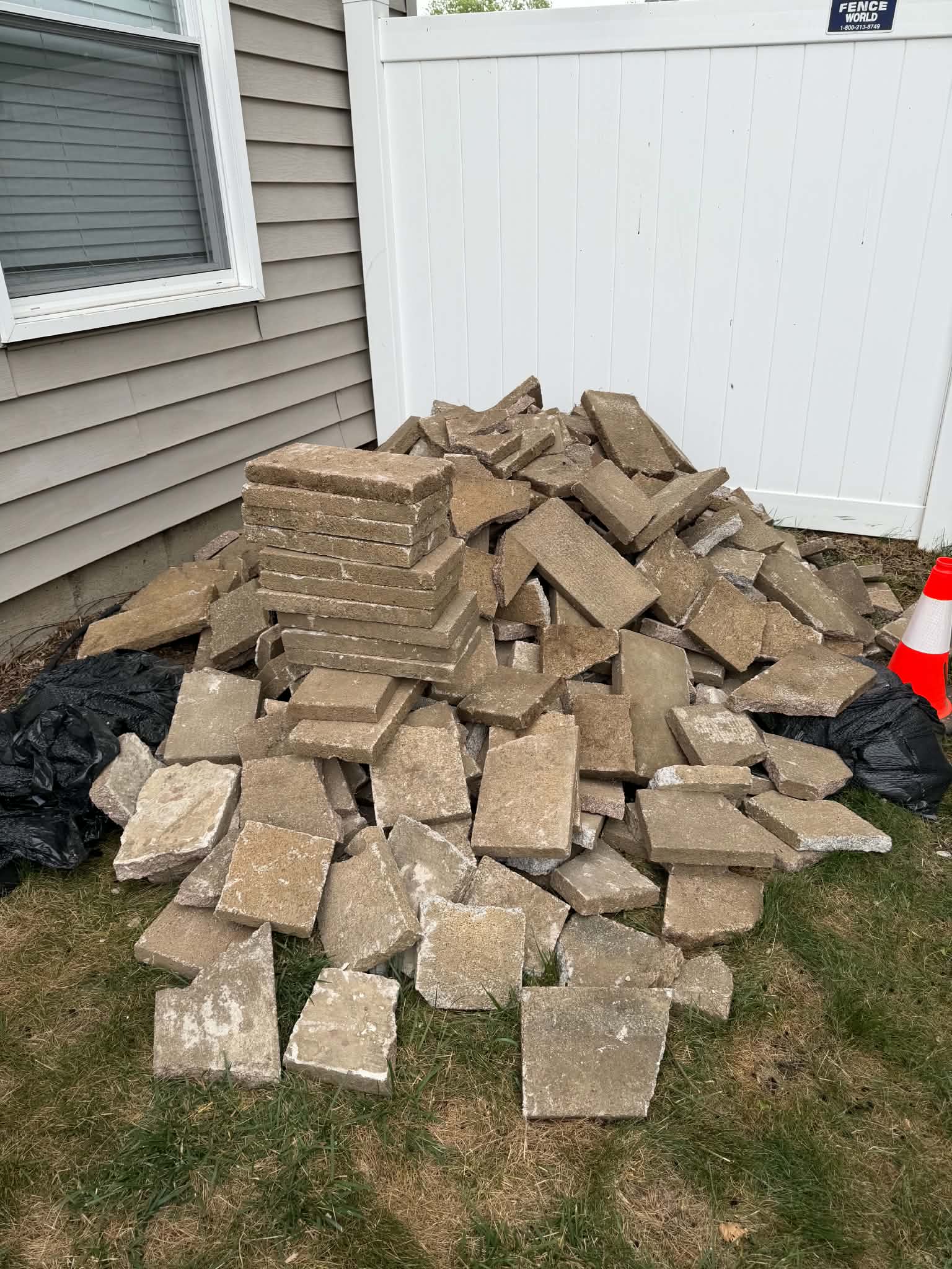 Property cleanout in progress by Hero's Junk Removal