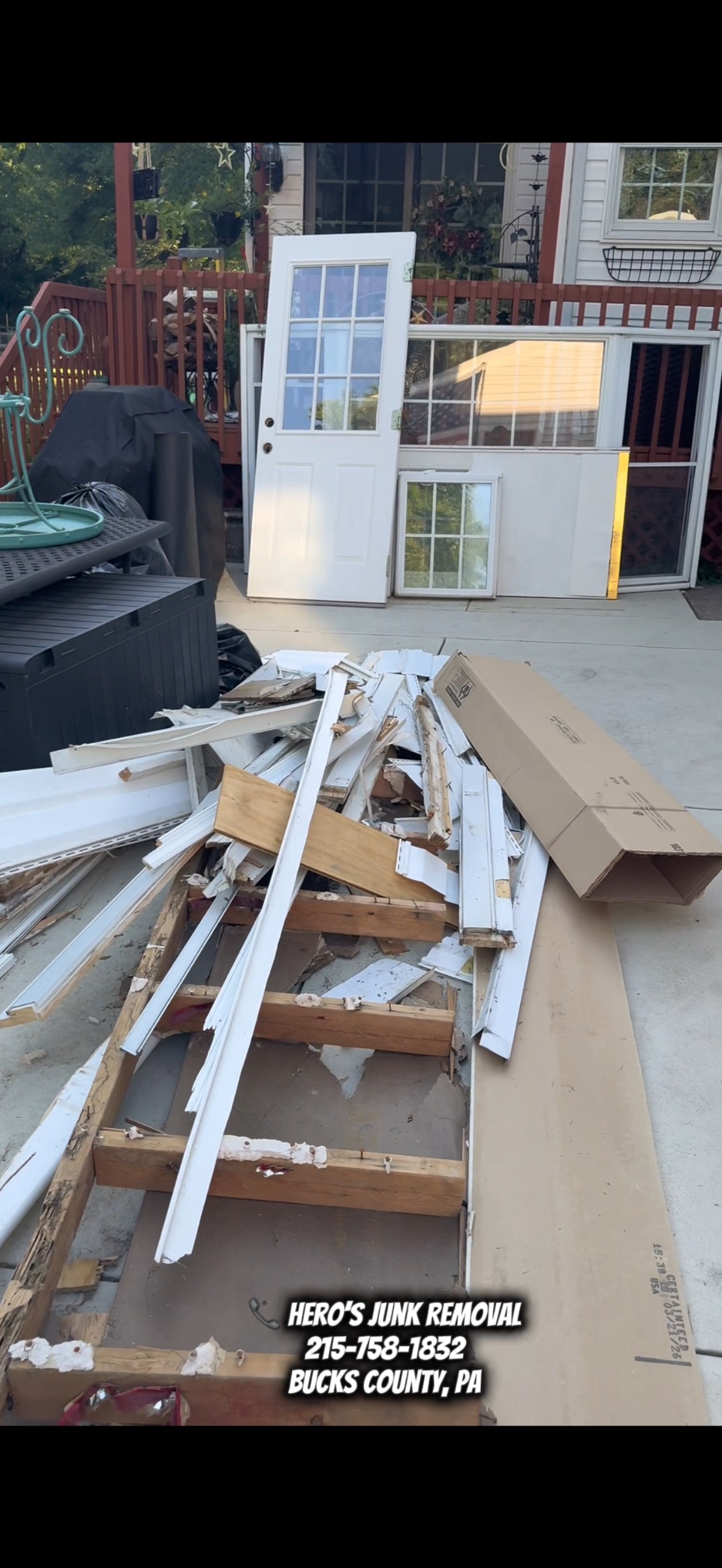 Old fence panels removed and hauled by Hero's Junk Removal in Bristol, PA